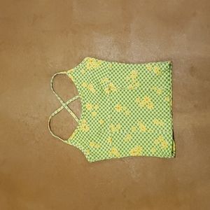 Cute plaid floral energie tank